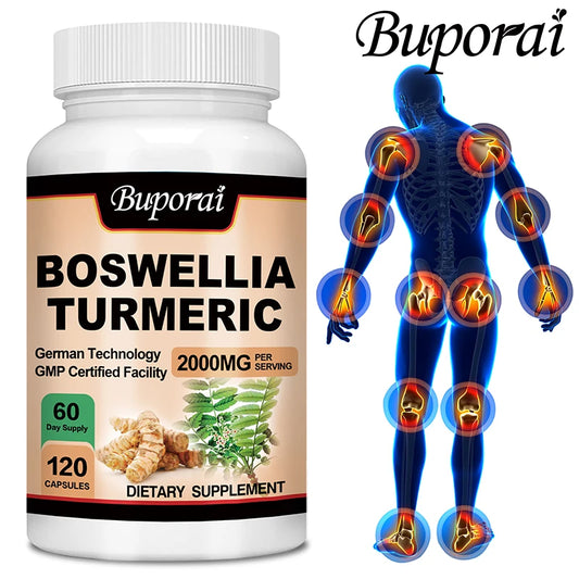Boswellia Turmeric - Support Joint Health, Enhance Immunity, Improve Joint Flexibility and Comfort, and Maintain Overall Health